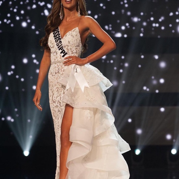 Custom Sherri Hill- Worn once at Miss USA - Picture 3 of 3